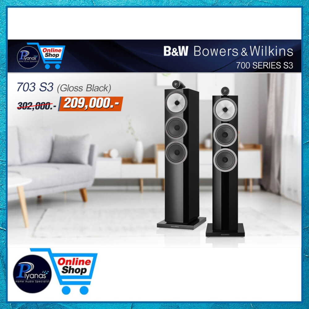 ลำโพงตั้งพื้น BOWERS & WILKINS : 703S3 (GLOSS BLACK)